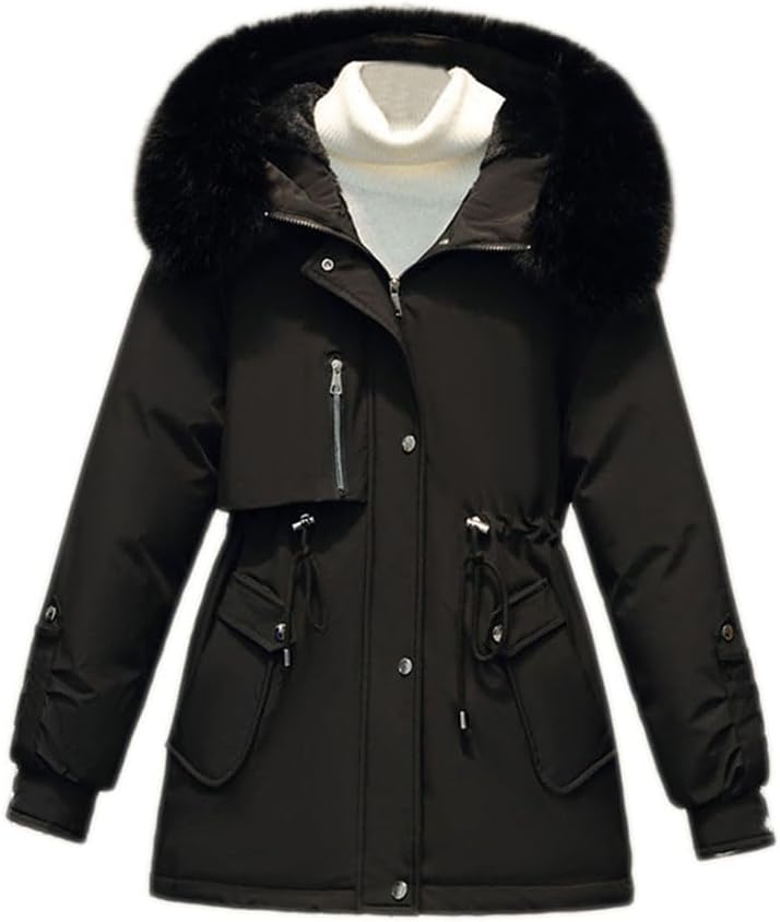 Onsoyours Women's Warm Winter Jacket Thicken Warm Plush